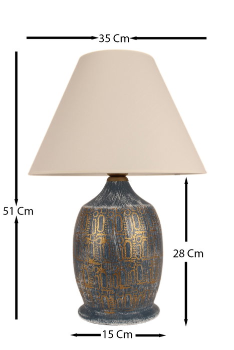 Opviq Lámpara de Mesa BK014 en Azul